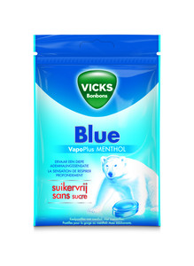 Vicks Blue Menthol Suikervrij Bag