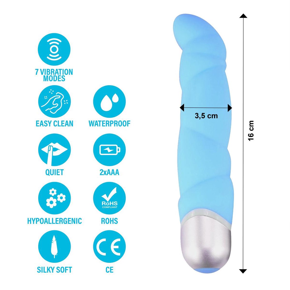 Feelz Toys Gino G-spot Vibrator - Blauw