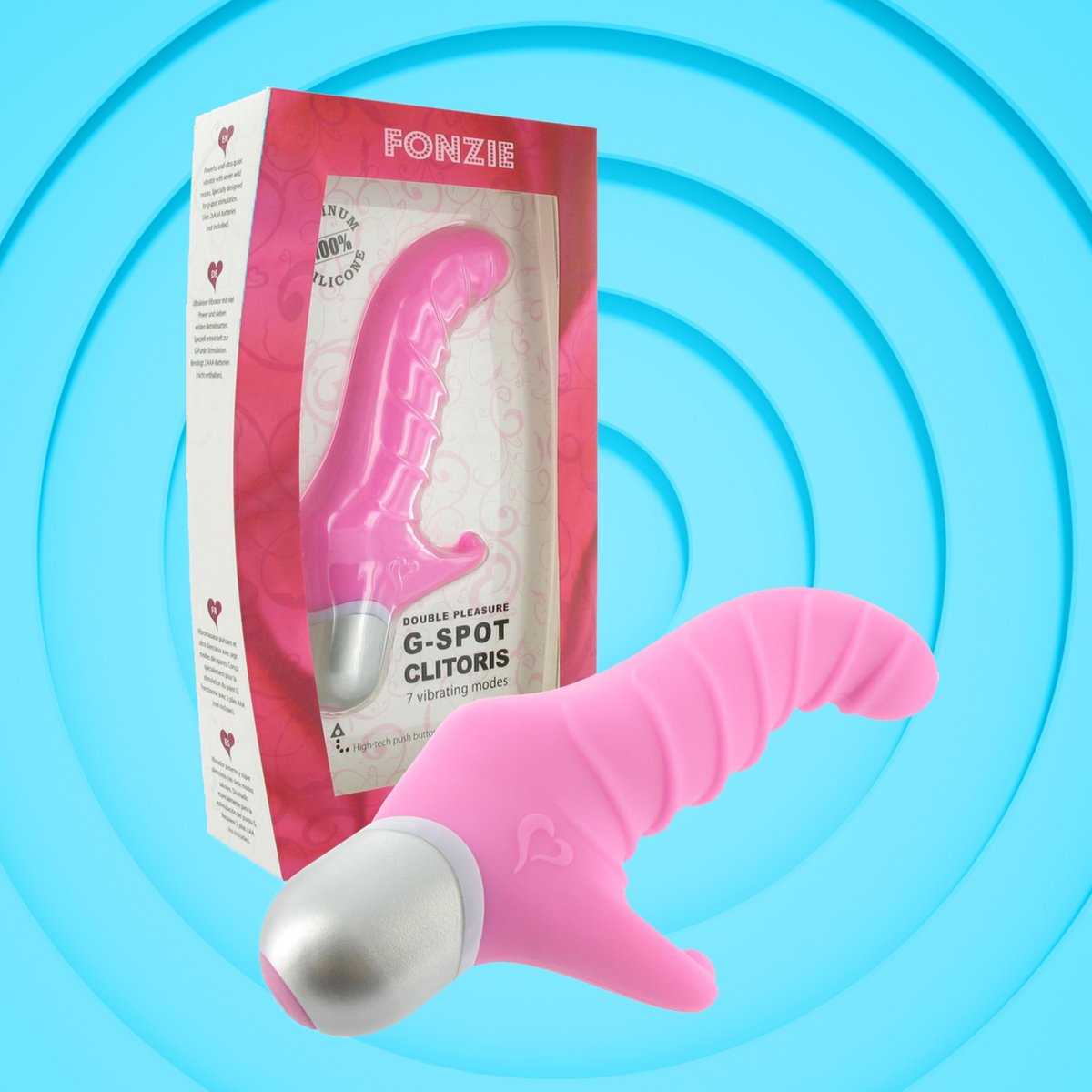 Feelz Toys Fonzie Double Pleasure Vibrator - Roze