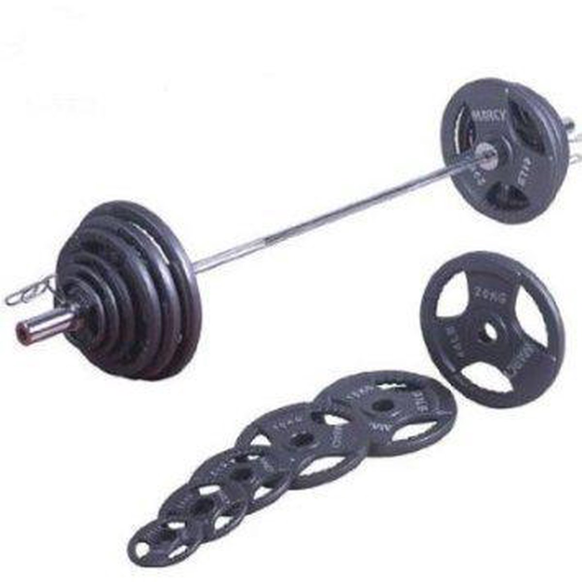 Tunturi 140 kg Tri-Grip Barbell Set