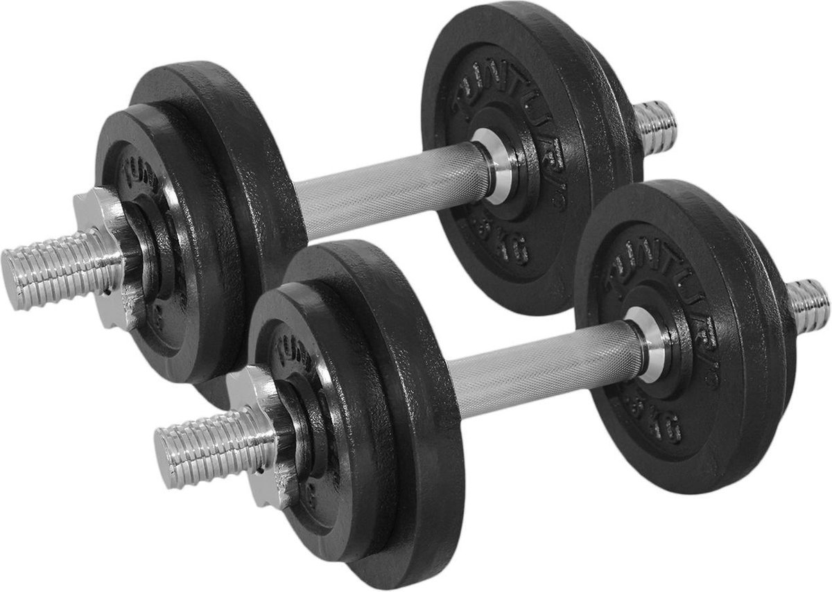 Tunturi Dumbbellset 2x 10 kg - Zwart