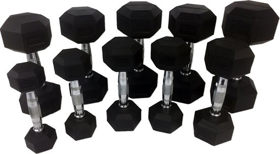 Tunturi Hexa Dumbbellset - 1-10 kg (110 kg)