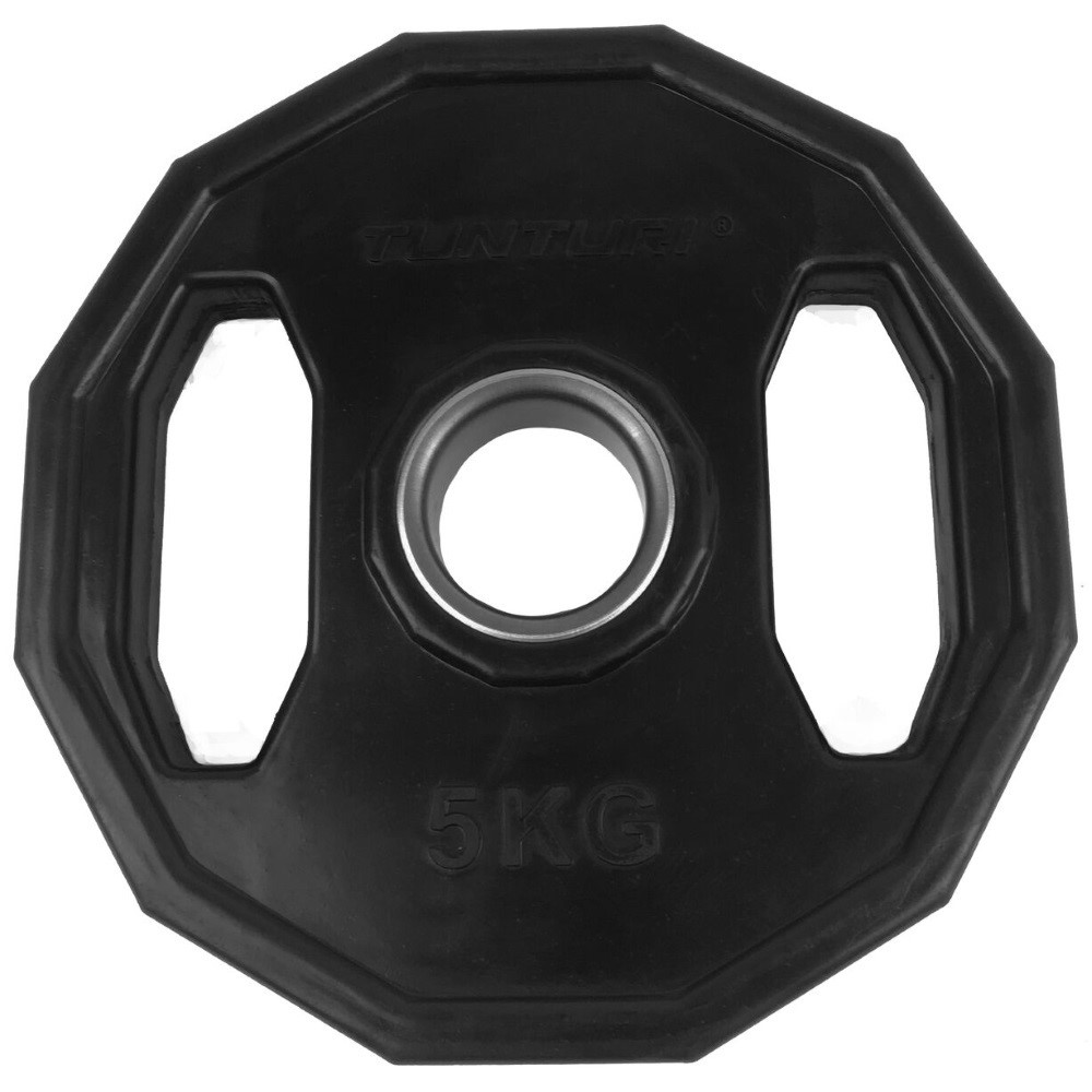 Tunturi Olympic Rubber Plate - 5 kg - Zwart