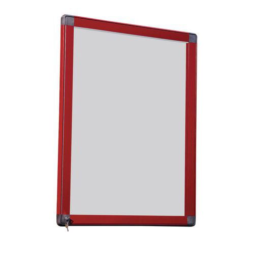 Planorga Buitenvitrine Antares Italiaans - Aluminium achterwand - Deur van veiligheidsglas