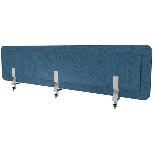 Simmob Akoestisch scherm gemêleerd blauw + klemmen dubbelzijdig bureau