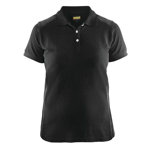 Blaklader Poloshirt Dames korte mouw knoopsluiting 3390 - zwart/donkergrijs