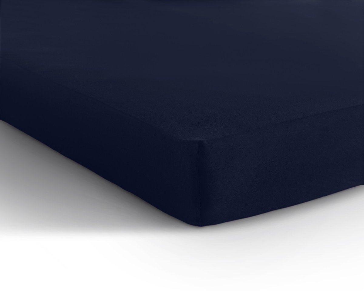Home Care Jersey Hoeslaken - Indigo 80/90/100 x 200 cm - Blauw