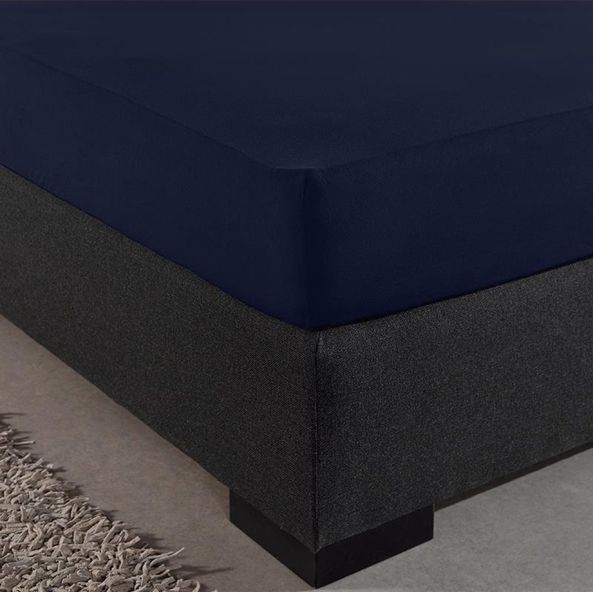 Home Care Jersey Hoeslaken - Indigo 80/90/100 x 200 cm - Blauw