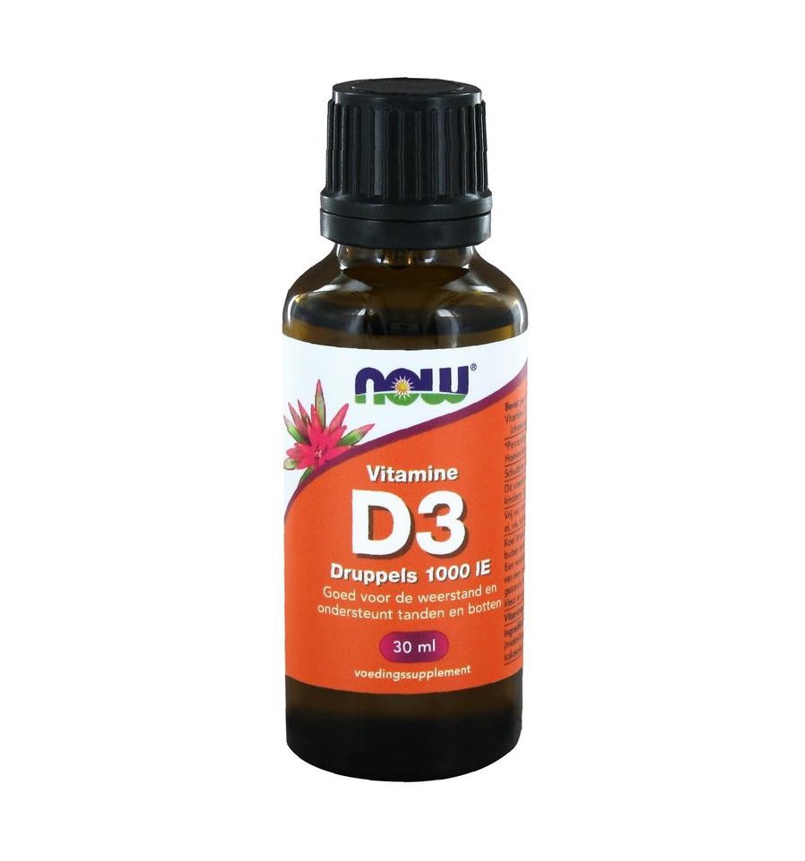 Now Vitamine D3 druppels 1000IE 30 ml