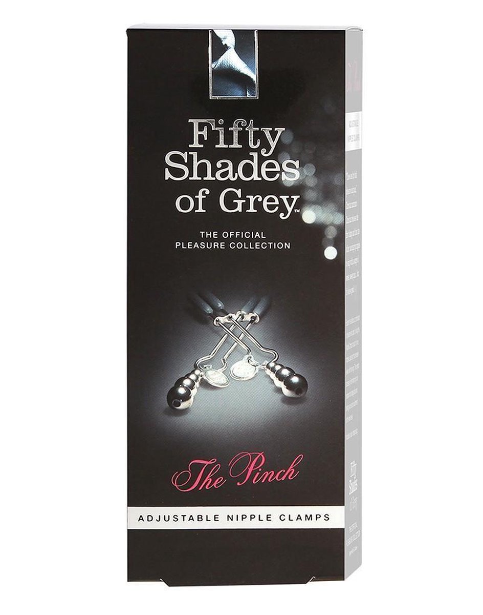 FIFTY SHADES The Pinch Adjustable Nipple Clamps - Zwart