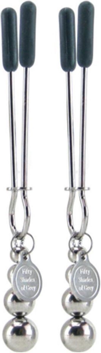 FIFTY SHADES The Pinch Adjustable Nipple Clamps - Zwart