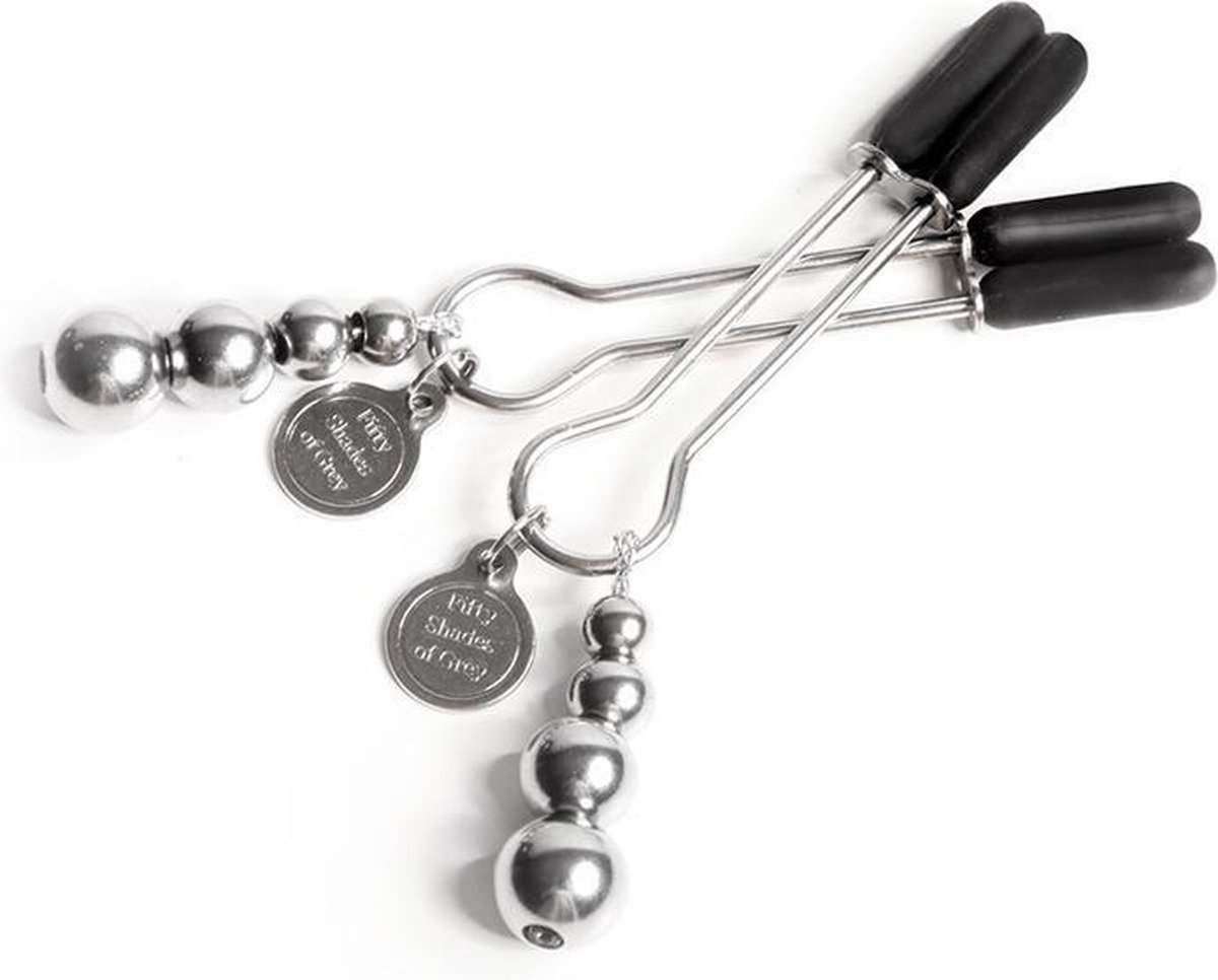 FIFTY SHADES The Pinch Adjustable Nipple Clamps - Zwart