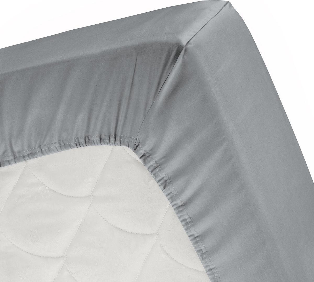 Damai Topper Hoeslaken Biologisch Katoen Satijn - grey - Grijs