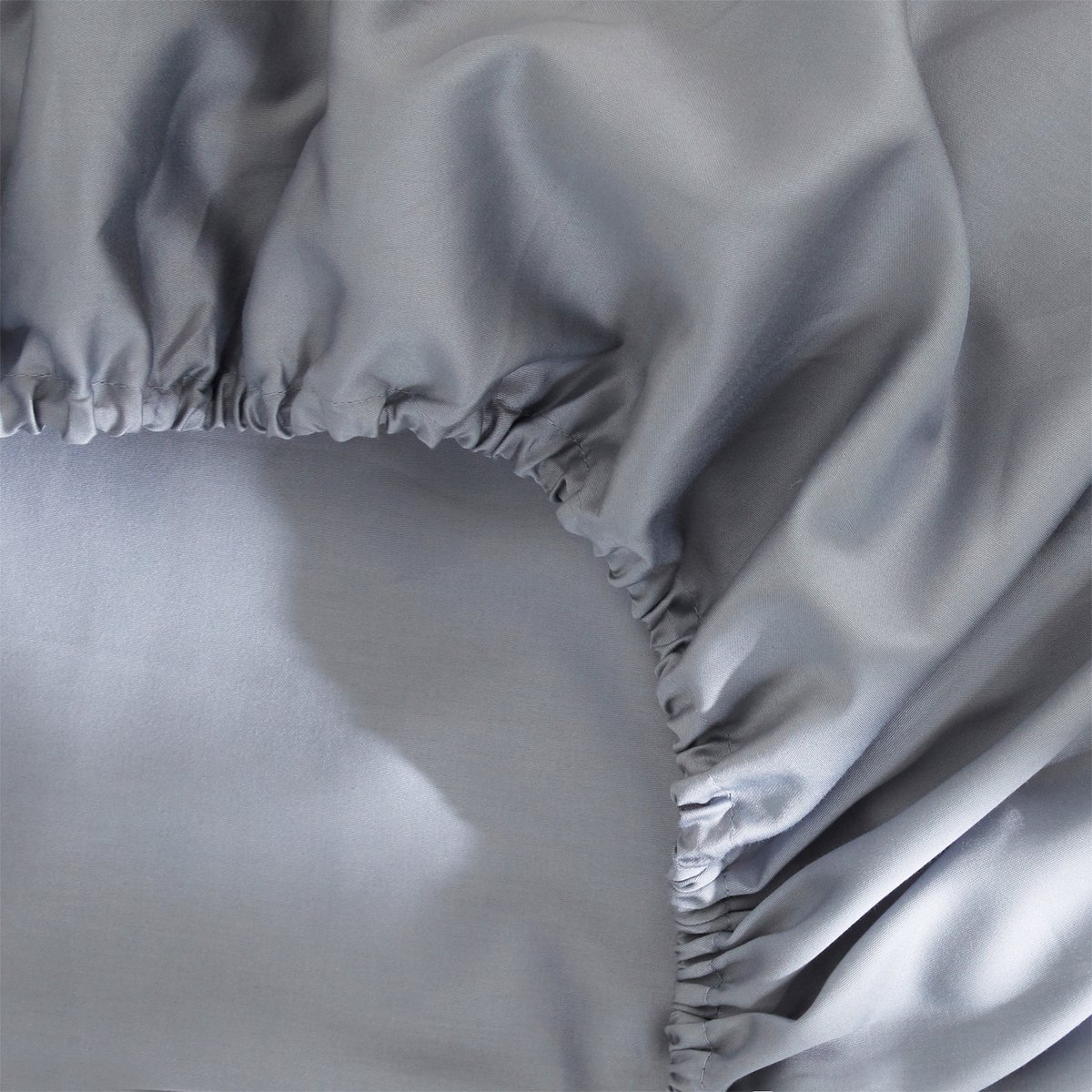 Damai Topper Hoeslaken Biologisch Katoen Satijn - grey - Grijs