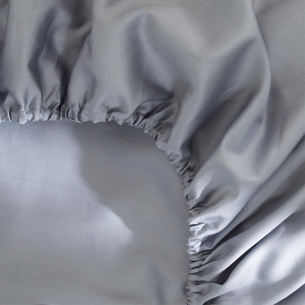 Damai Topper Hoeslaken Biologisch Katoen Satijn - grey - Grijs