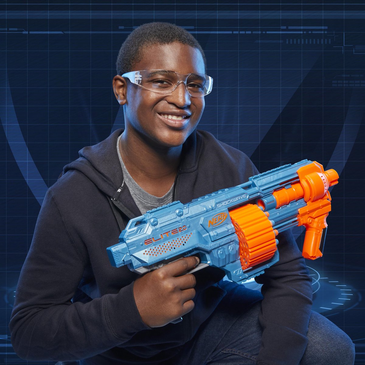 Hasbro NERF Elite 2.0 Shockwave Rd 15 - Blauw