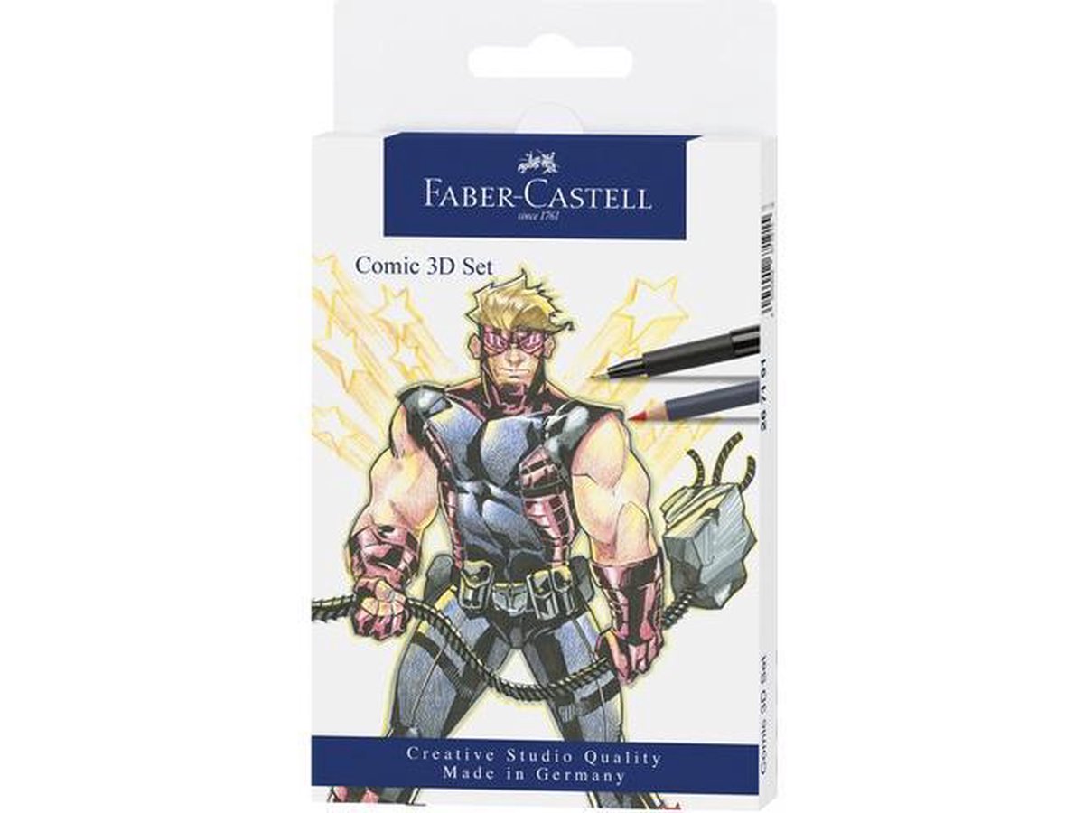 tekenstift Pitt Artist Pen Comic set 3D