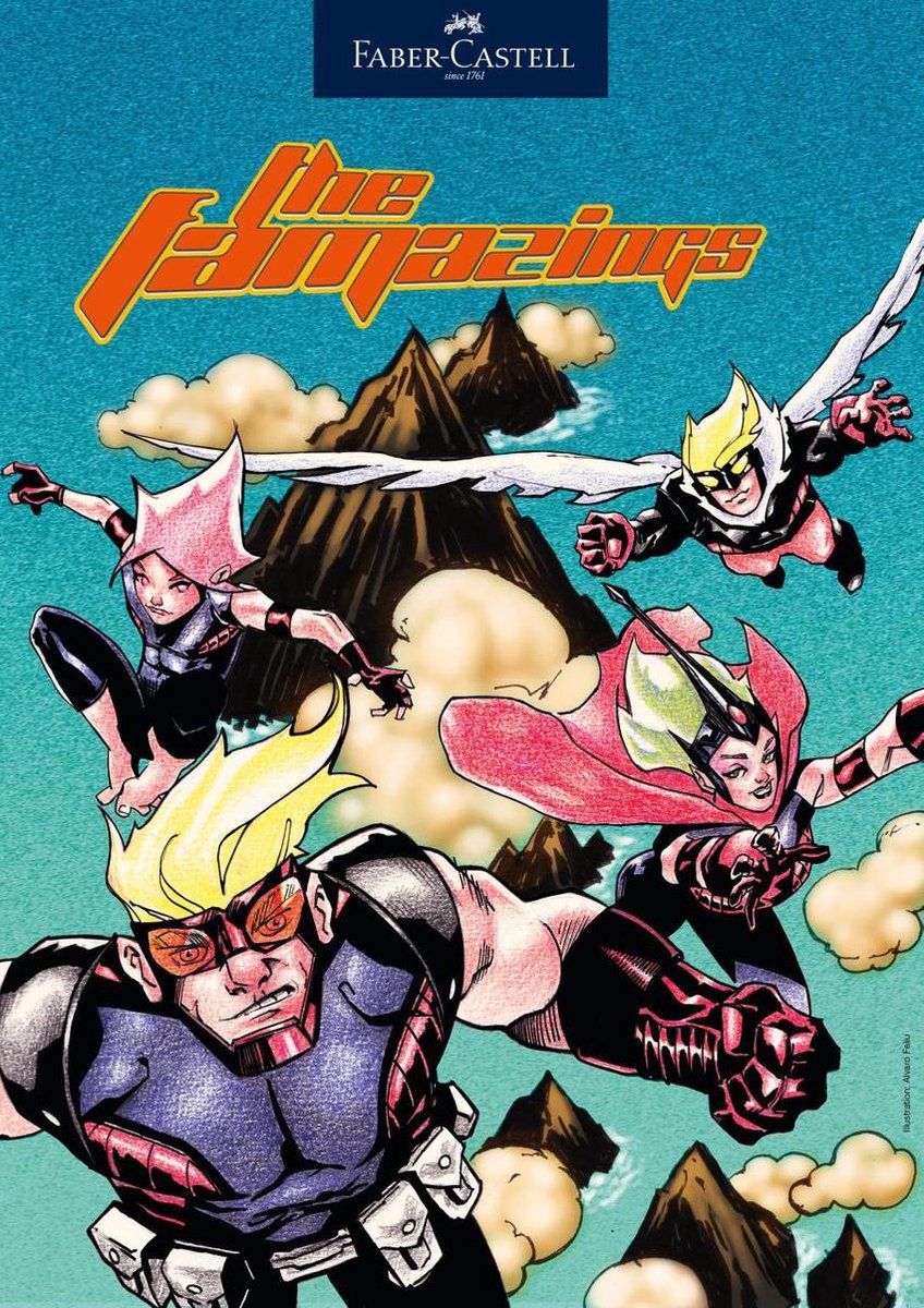 tekenstift Pitt Artist Pen Comic set 3D