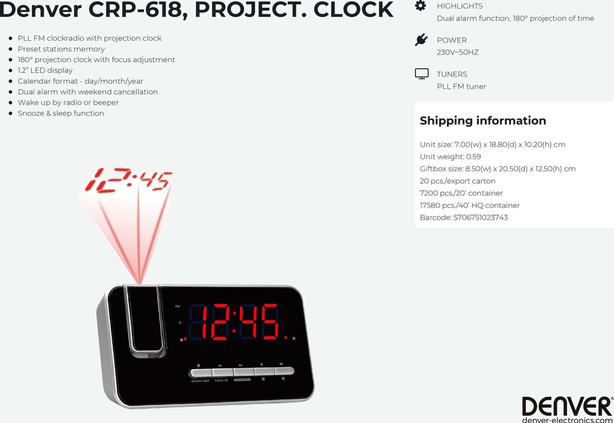 Denver CRP-618 - Zwart