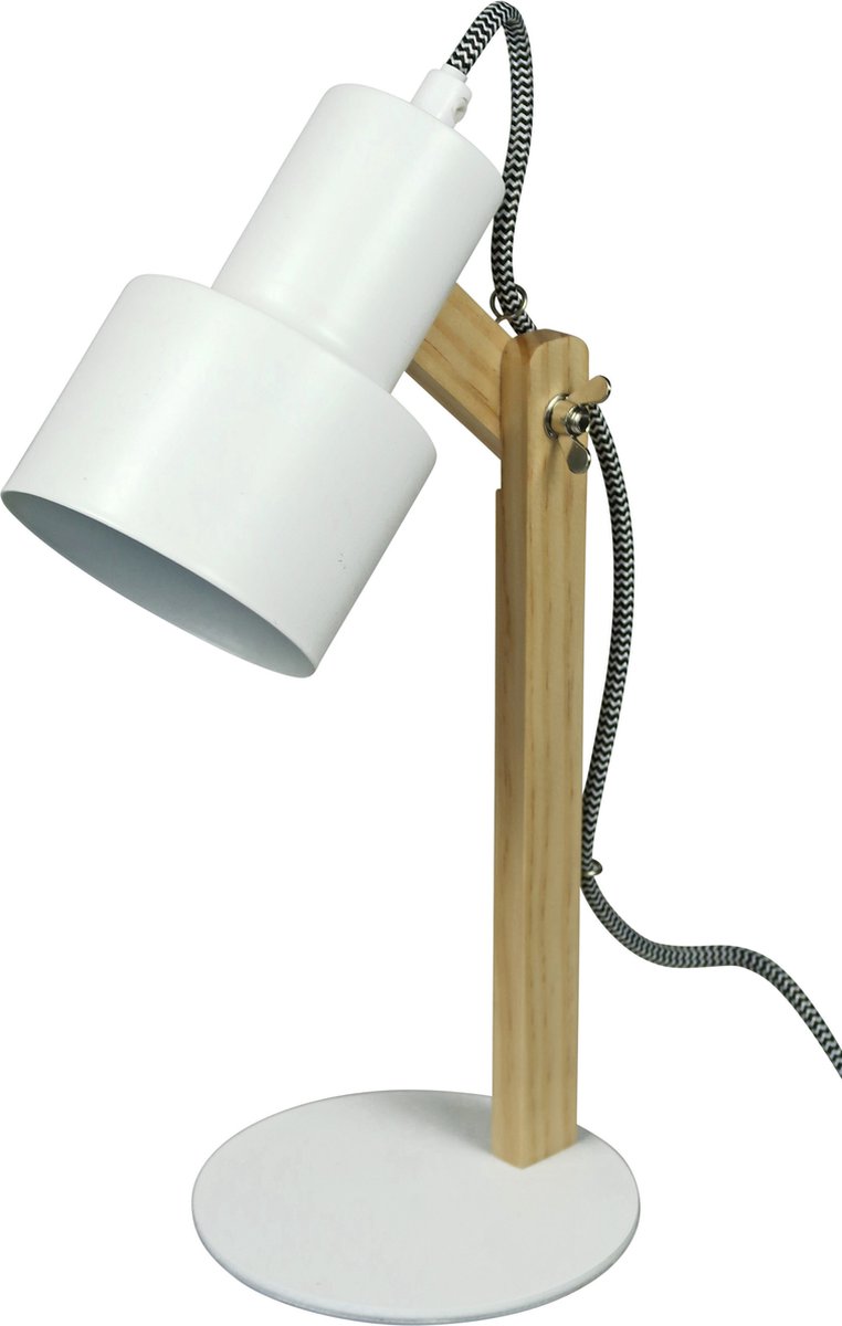 Puhlmann Retro Bureaulamp - Mat - Verstelbare Bovenkant - Wit