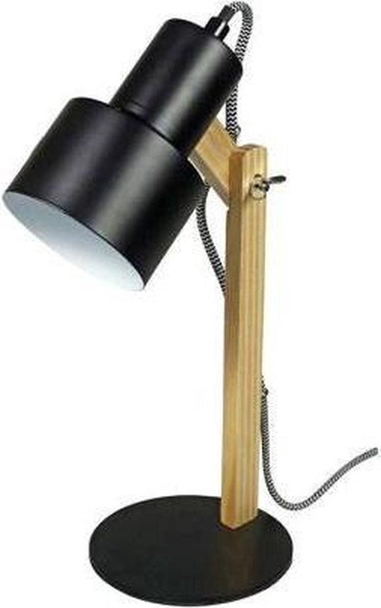 Puhlmann Retro Bureaulamp - Mat - Verstelbare Bovenkant - Zwart