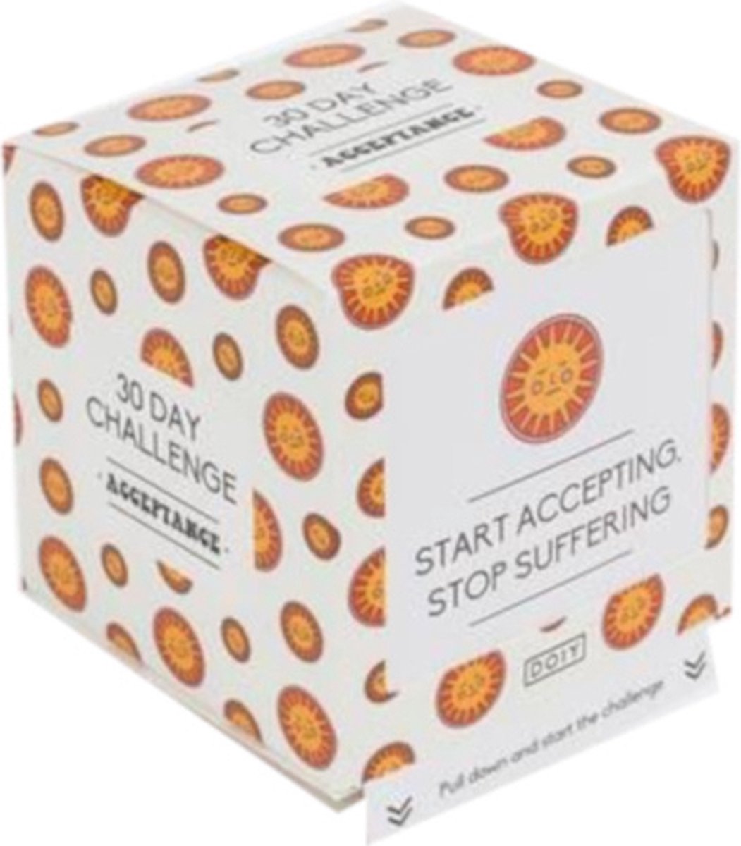 Doiy Kaartspel 30 Day Acceptatie 20 Cm Papier Wit/ - Oranje