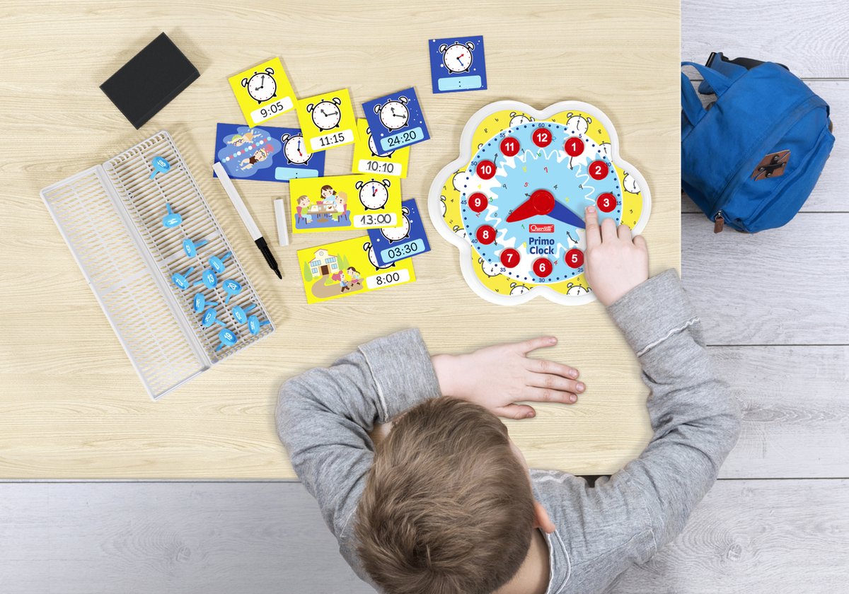 Quercetti Leerklok Primo Clock Junior Karton 51-delig