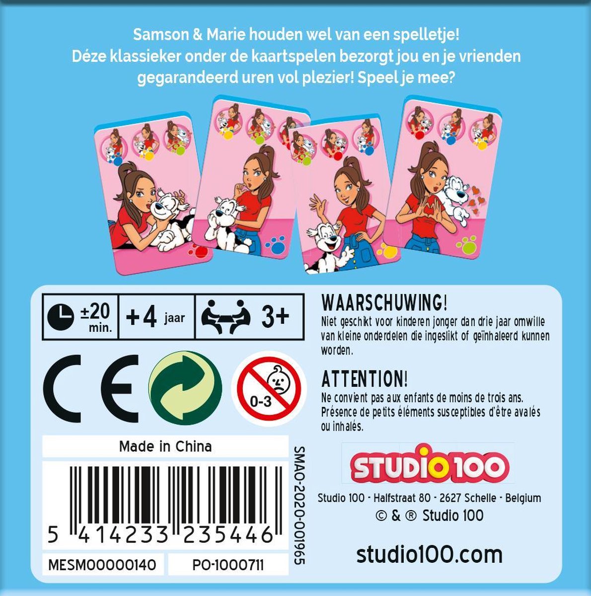 Studio 100 Kwartetspel Samson & Marie Karton/rood - Blauw