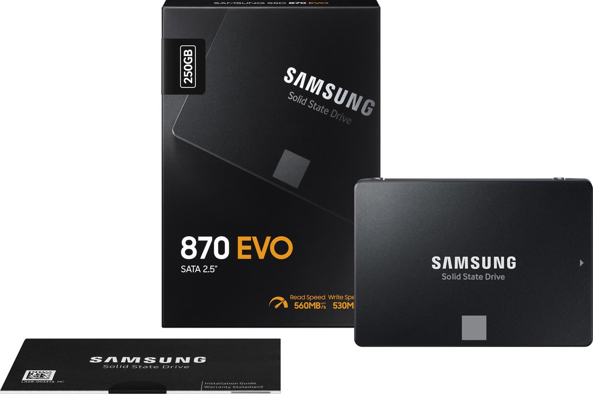 Samsung 870 EVO 2,5 inch 250GB - Zwart
