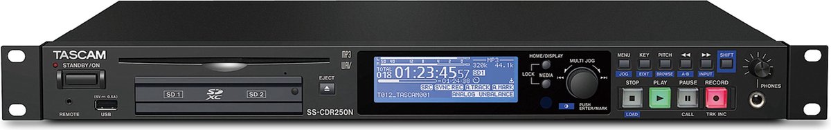 Tascam SS-CDR250N solid-state netwerk media recorder