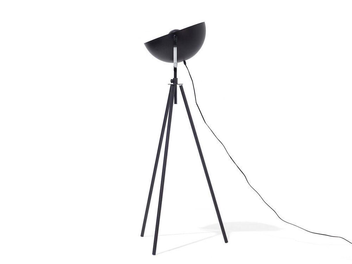 Beliani Thames Staande Lamp Metaal 60 X 60 Cm - Zwart