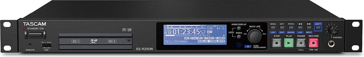 Tascam SS-R250N solid-state netwerk audio recorder