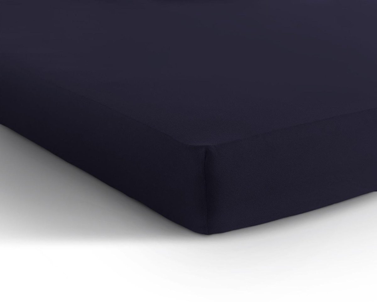 Home Care Hoeslaken Dubbel Jersey 220 Gr. Navy - 2-persoons (200 Cm) - - Blauw