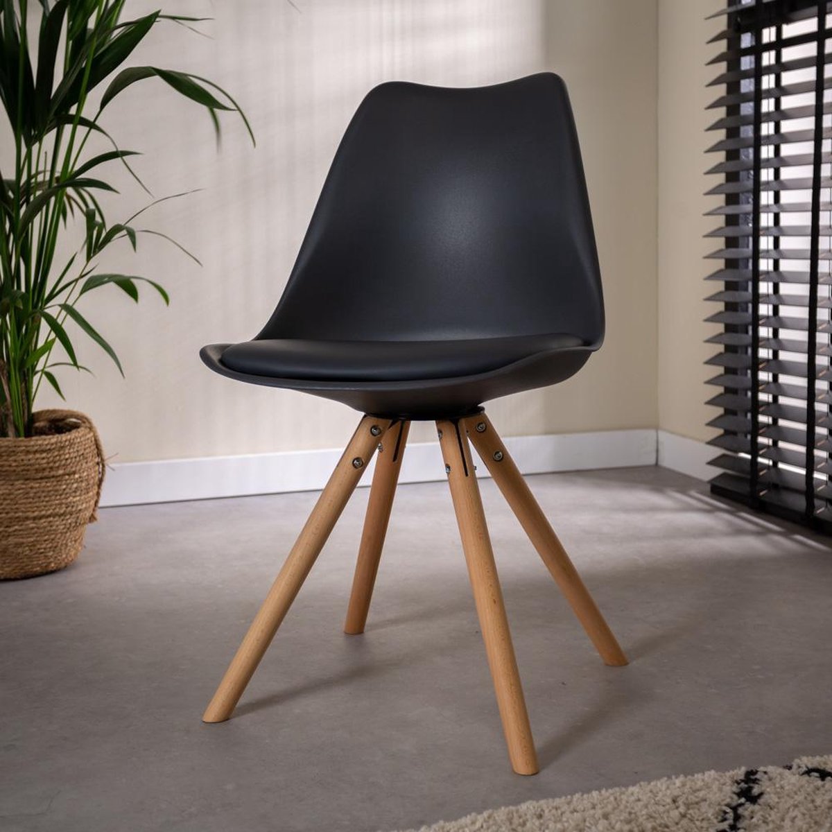 Dimehouse Harrow Eetkamerstoel - Kuipstoel - Scandinavisch Design - Grijs