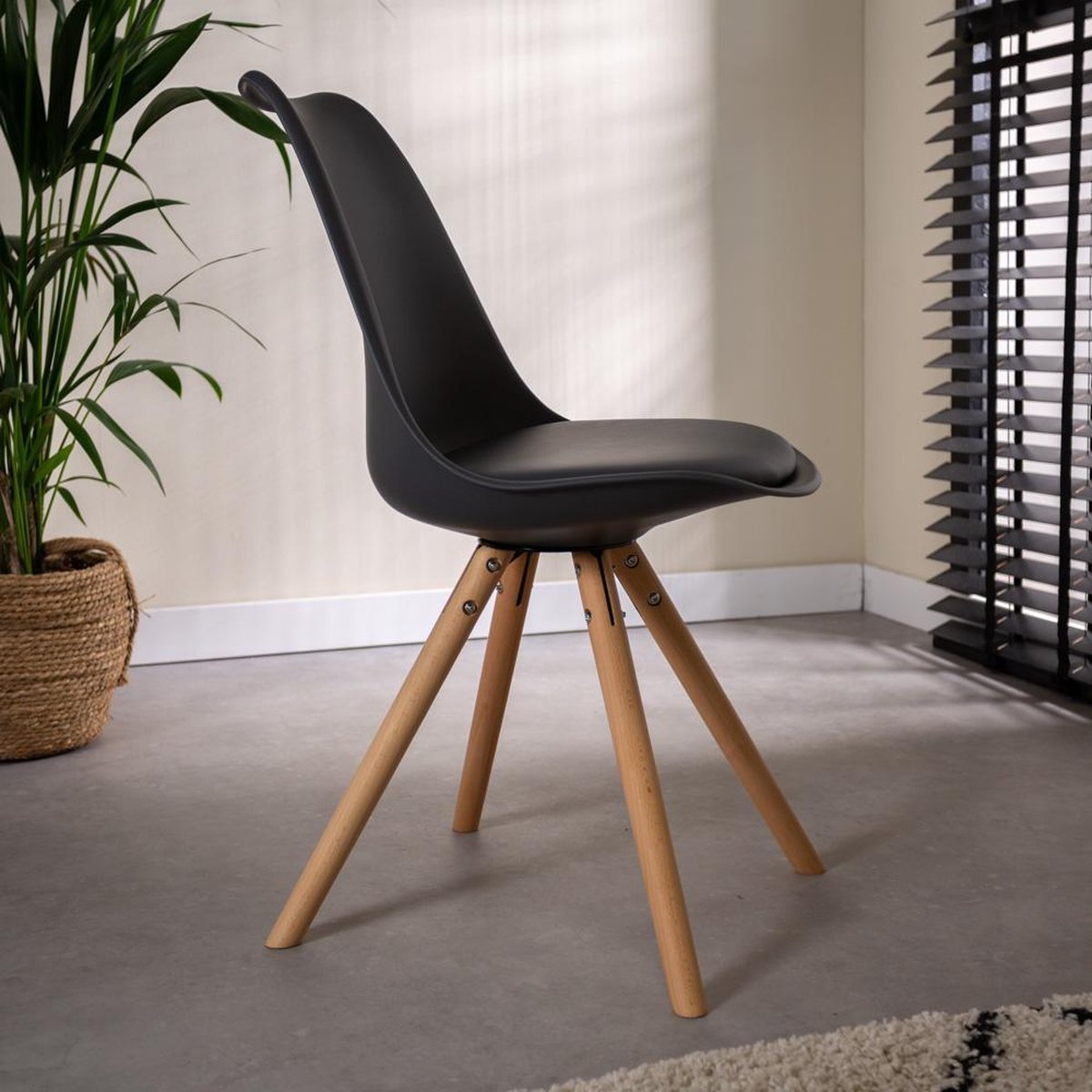Dimehouse Harrow Eetkamerstoel - Kuipstoel - Scandinavisch Design - Grijs