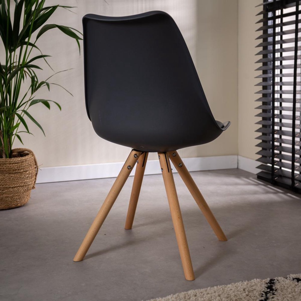 Dimehouse Harrow Eetkamerstoel - Kuipstoel - Scandinavisch Design - Grijs