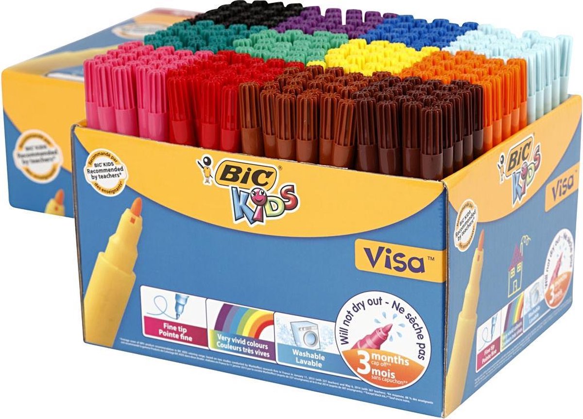 Bic Kids Viltstift Visa 288 Stiften (Classpack: 240 + 48 Gratis)