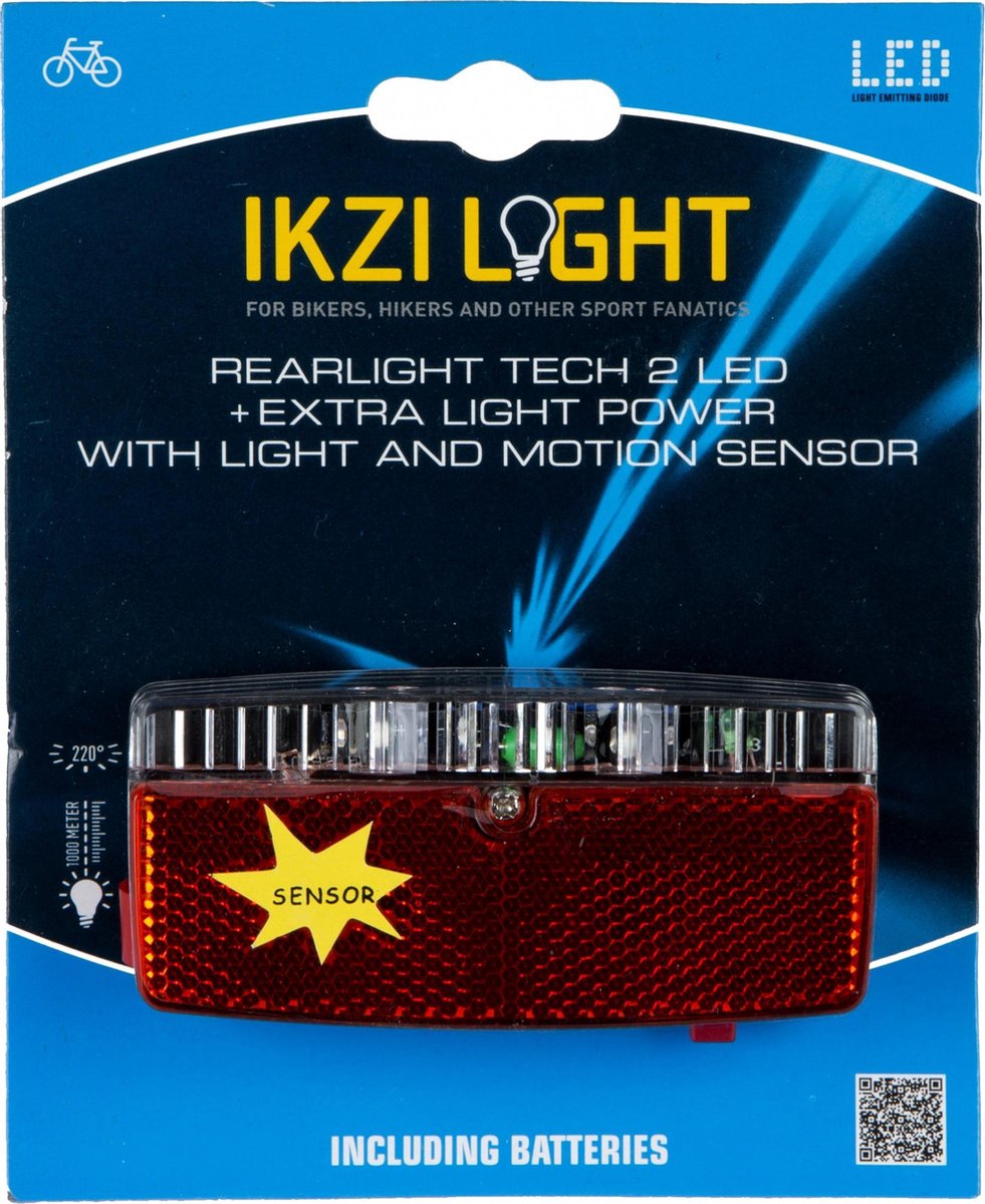 Ikzi Light Achterlicht Tech Led Batterijen 10 Cm - Rood