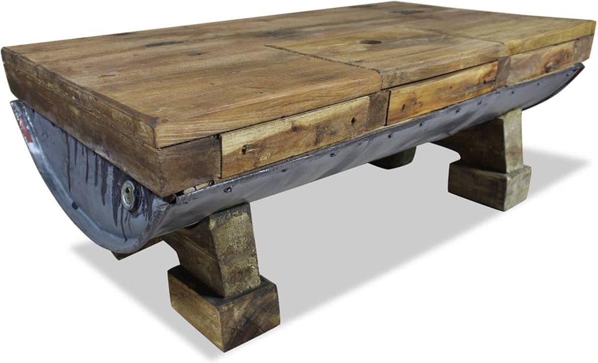 Vidaxl Salontafel 90x50x35 Cm Massief Gerecycled Hout - Bruin