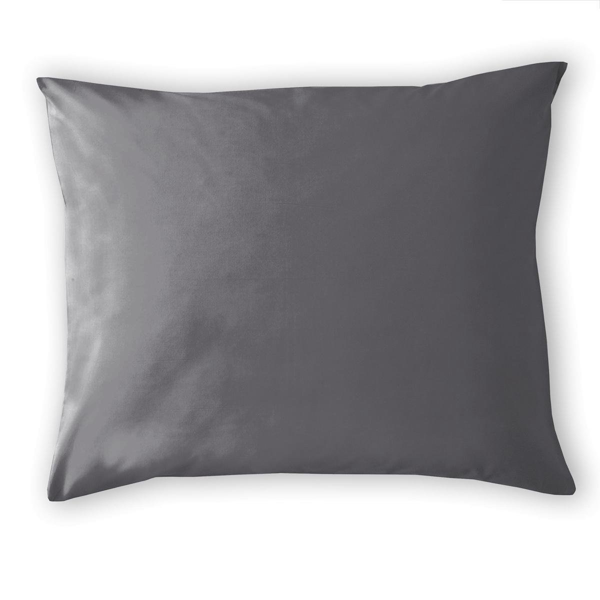 Cinderella Basic Percaline Katoen Kussenslopen (Set Van 2) - 100% Percaline Katoen - 40x80 Cm - Anthracite - Grijs