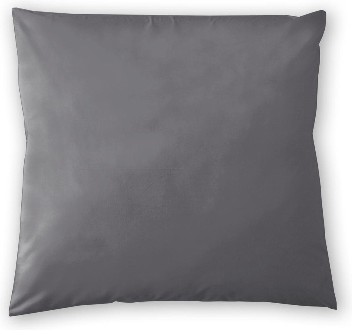 Cinderella Basic Percaline Katoen Kussenslopen (Set Van 2) - 100% Percaline Katoen - 40x80 Cm - Anthracite - Grijs