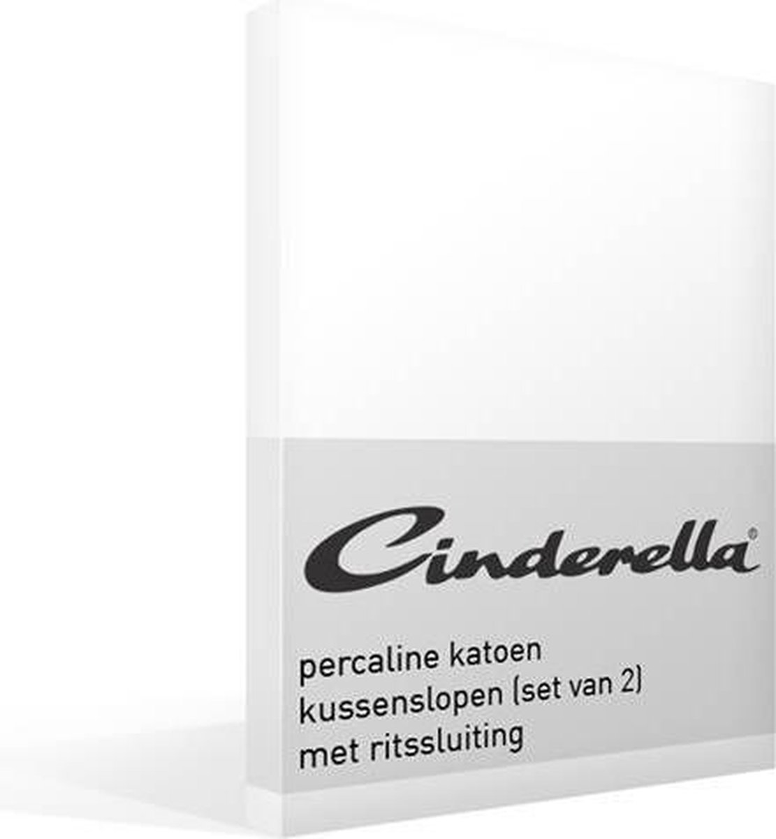 Cinderella Basic Percaline Katoen Kussenslopen (Set Van 2) - 100% Percaline Katoen - 40x80 Cm - White - Wit
