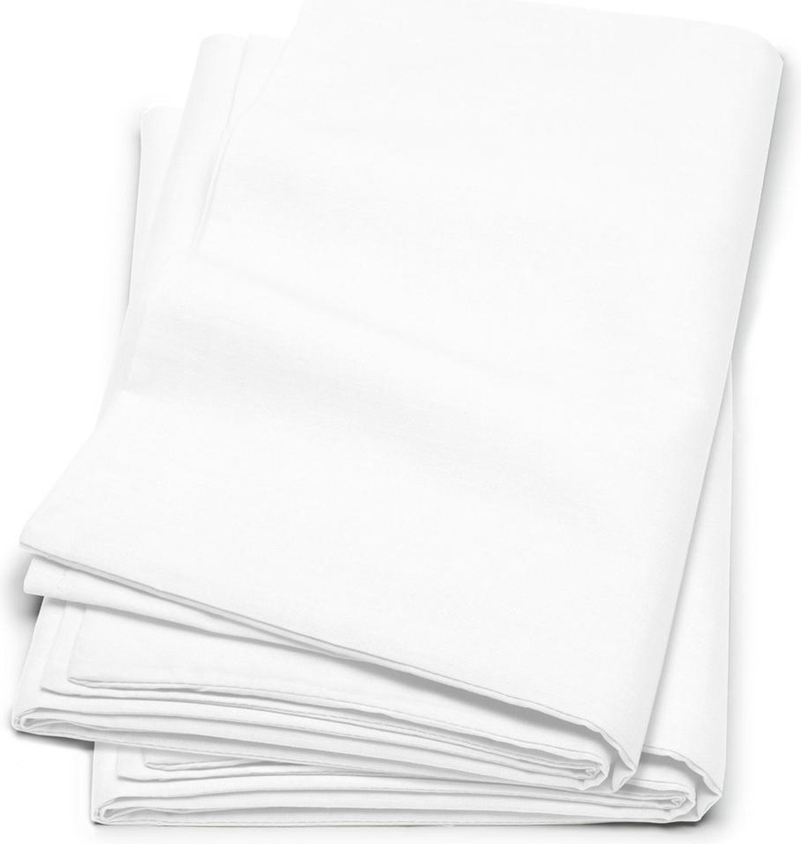 Cinderella Basic Percaline Katoen Kussenslopen (Set Van 2) - 100% Percaline Katoen - 40x80 Cm - White - Wit