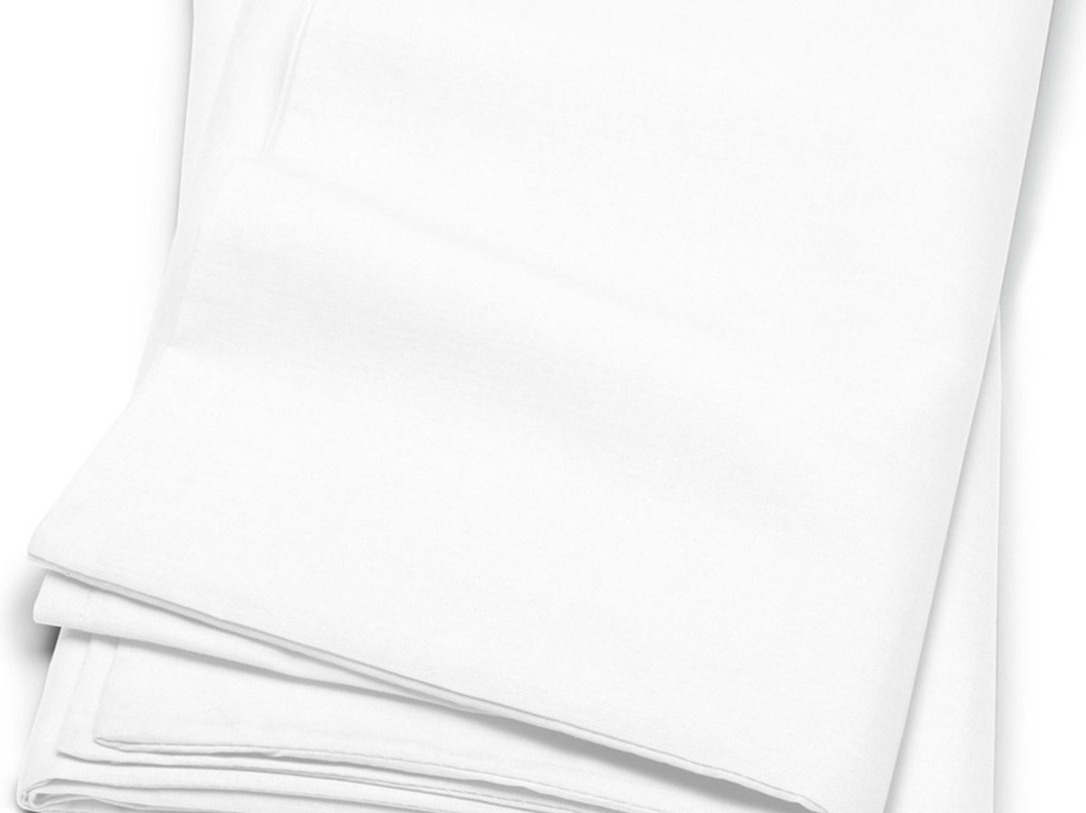 Cinderella Basic Percaline Katoen Kussenslopen (Set Van 2) - 100% Percaline Katoen - 40x80 Cm - White - Wit