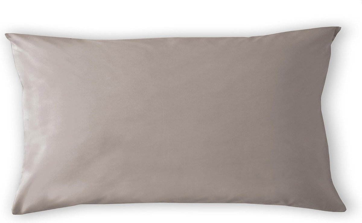 Cinderella Basic Percaline Katoen Kussenslopen (Set Van 2) - 100% Percaline Katoen - 40x80 Cm - Taupe