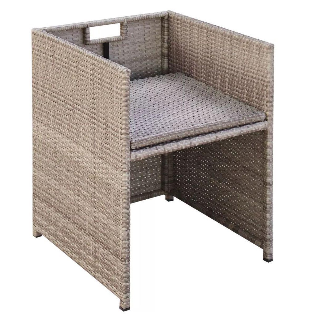 Vidaxl 13-delige Tuinset Met Kussens Poly Rattan - Beige