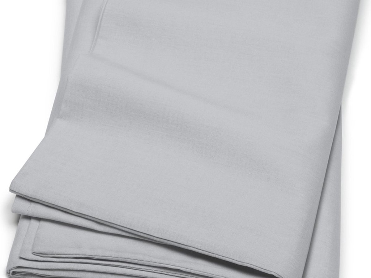 Cinderella Basic Percaline Katoen Kussenslopen (Set Van 2) - 100% Percaline Katoen - 40x80 Cm - Grey - Grijs