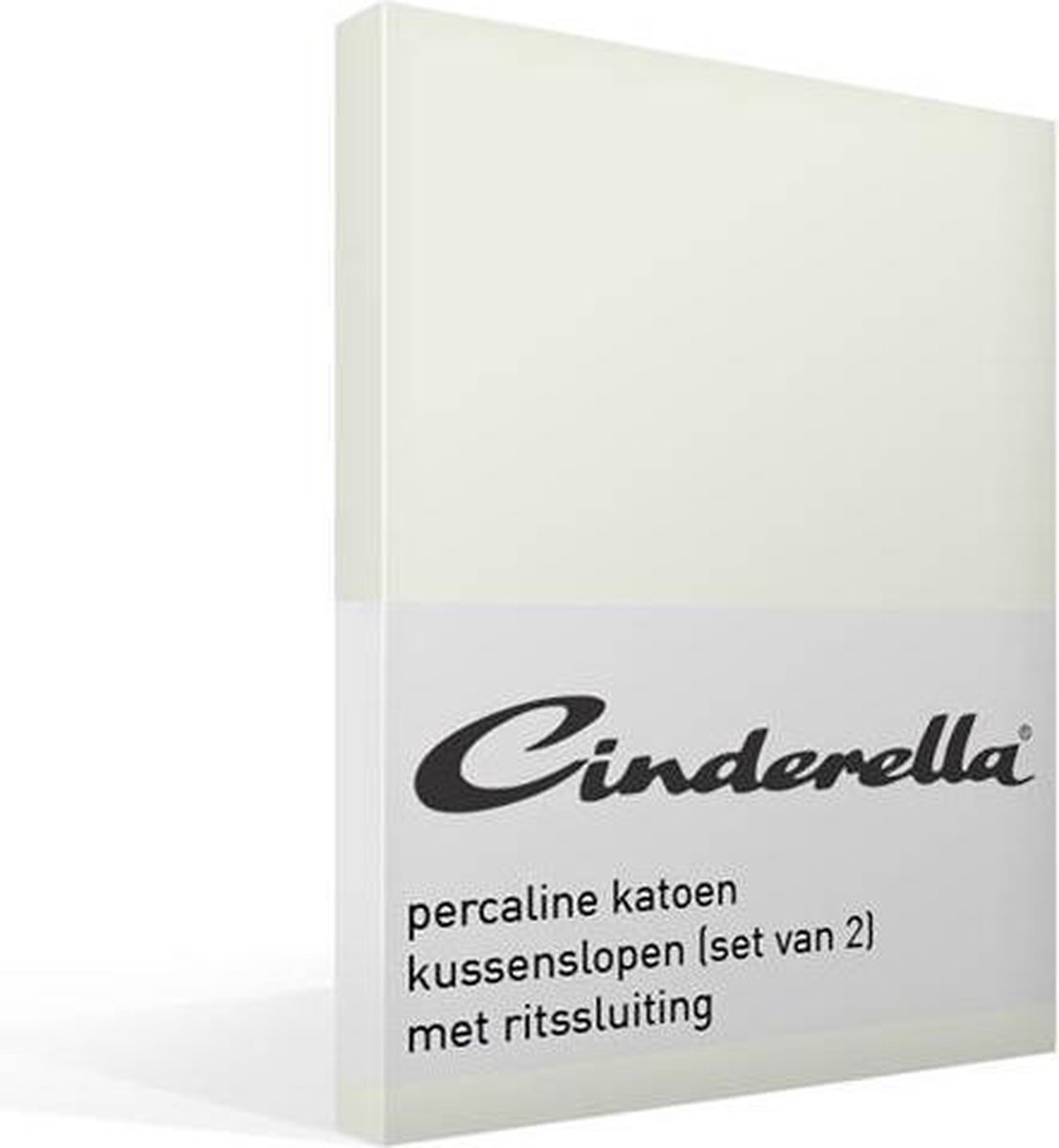 Cinderella Basic Percaline Katoen Kussenslopen (Set Van 2) - 100% Percaline Katoen - 40x80 Cm - Ivory - Oranje