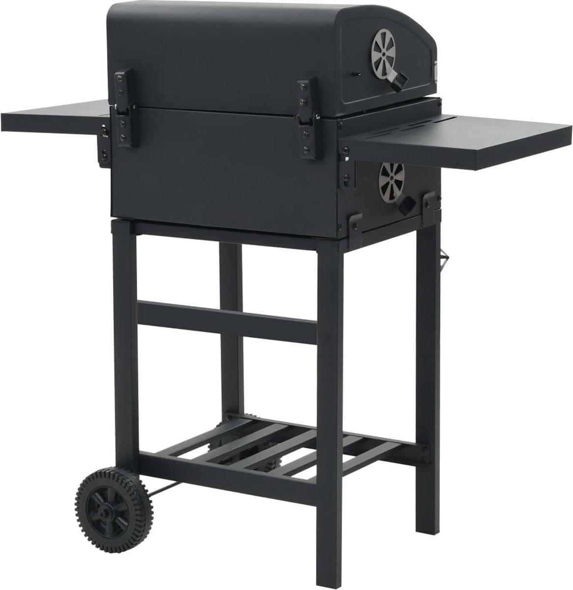 Vidaxl Houtskoolbarbecue Met Onderplank - Zwart