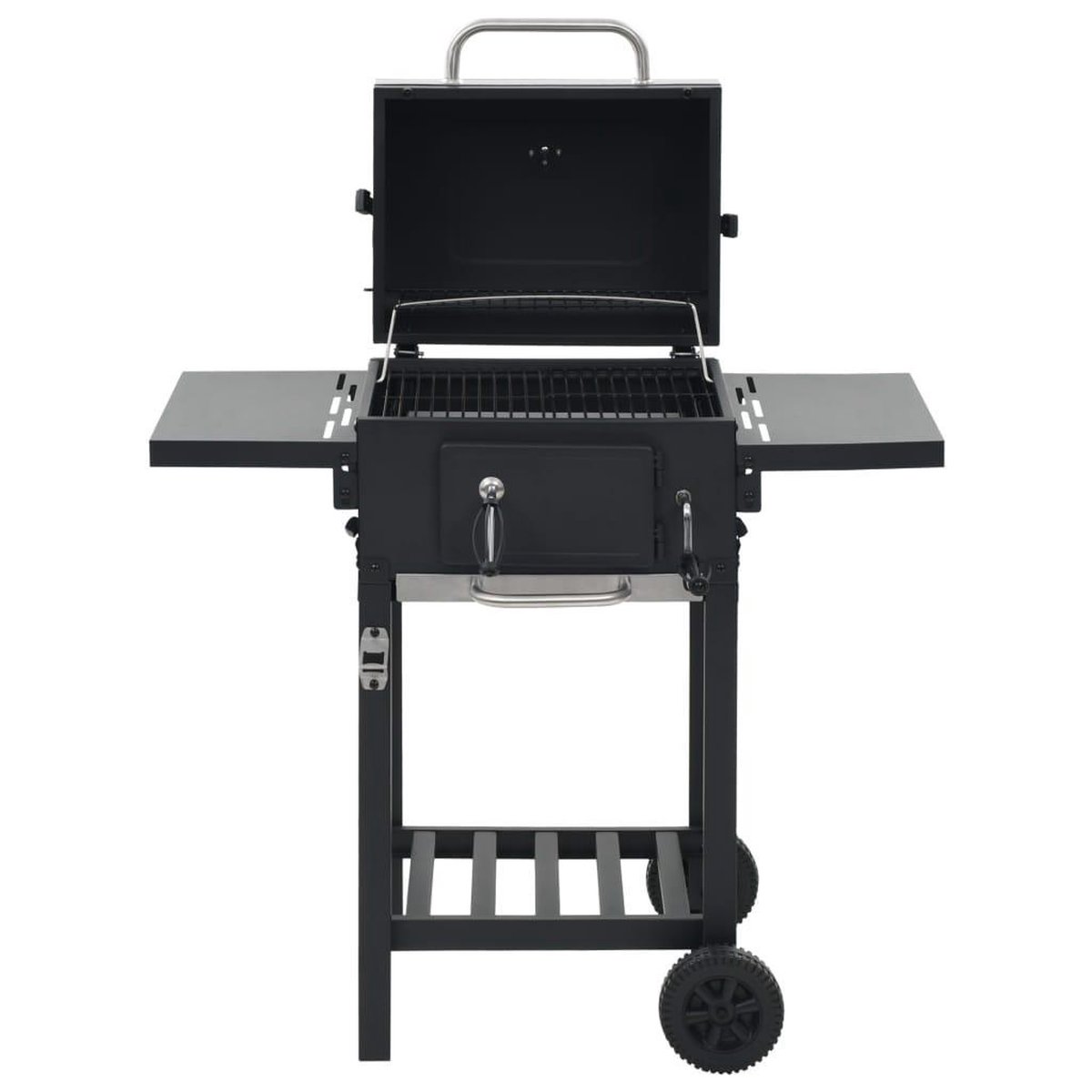 Vidaxl Houtskoolbarbecue Met Onderplank - Zwart